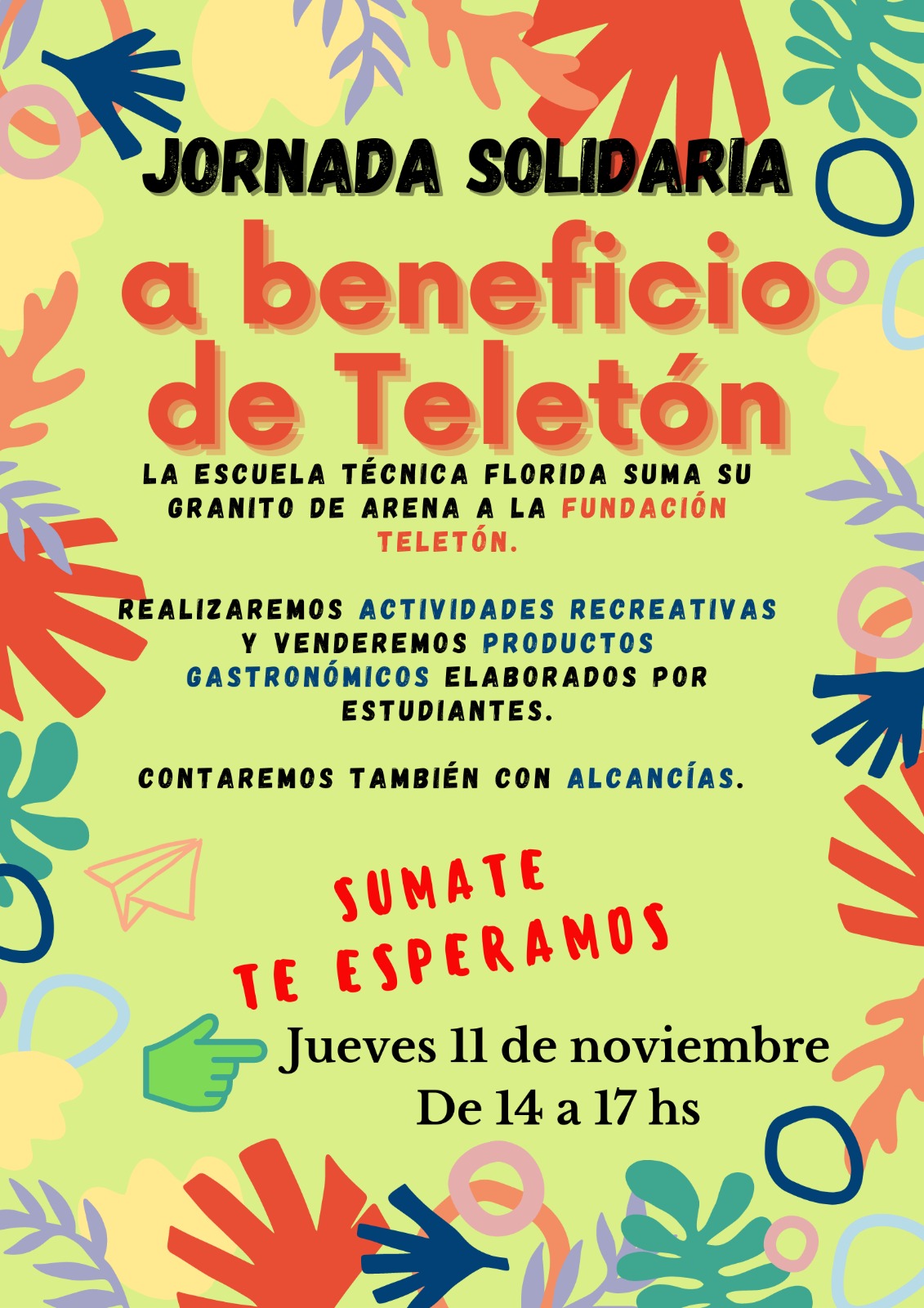 La Escuela Técnica de Florida se suma a la jornada Teletón
