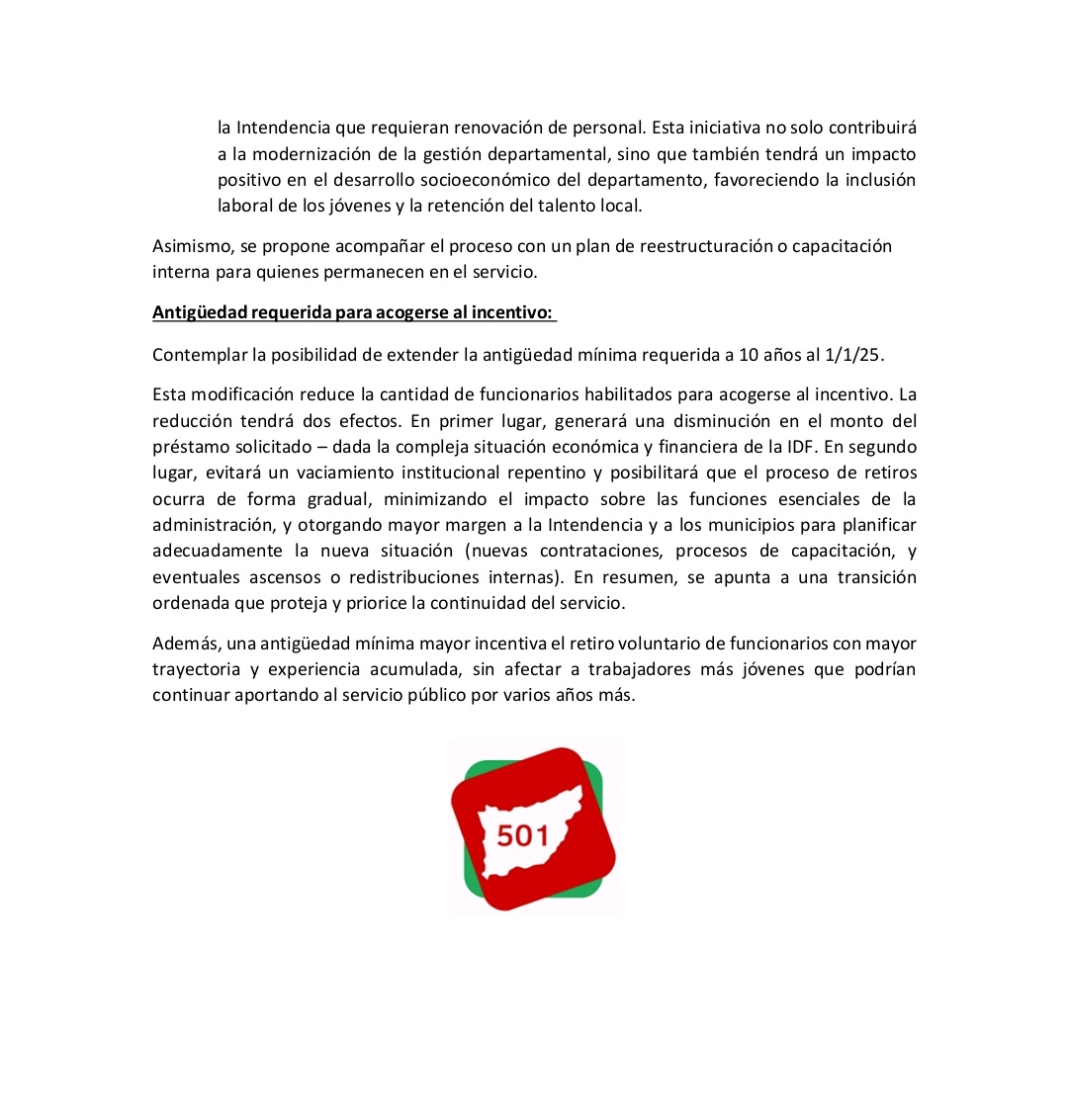 La lista 501 del Partido Colorado dio a conocer proyecto de retiro incentivado1