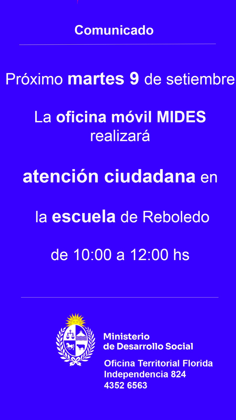 MIDES Florida llega a Reboledo