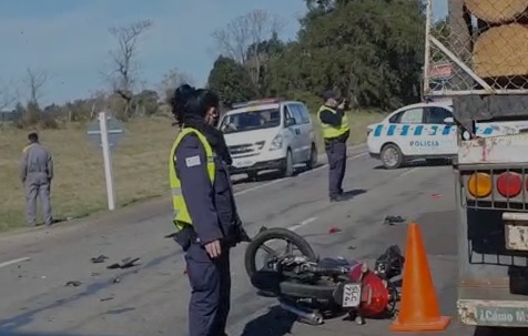 Motonestista resultó lesionado tras impactar contra una camioneta en km 147 de ruta 5 2