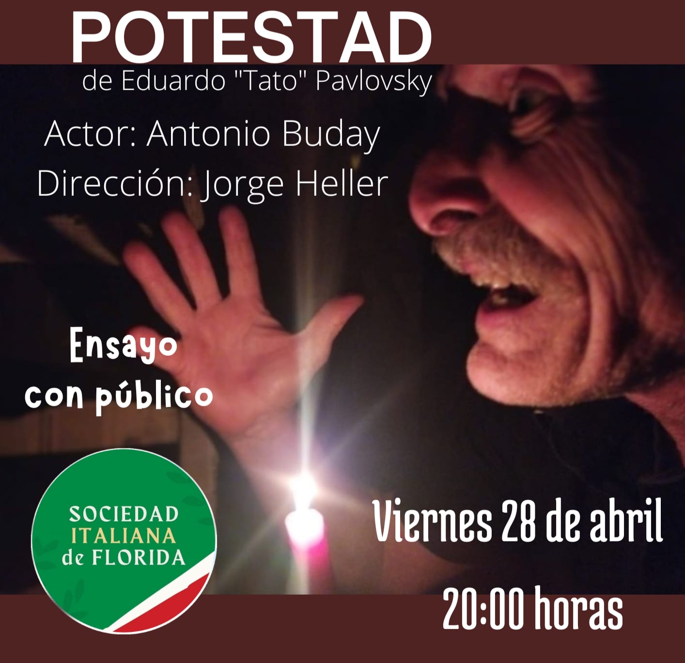 Obra Potestad se presenta en la Italiana