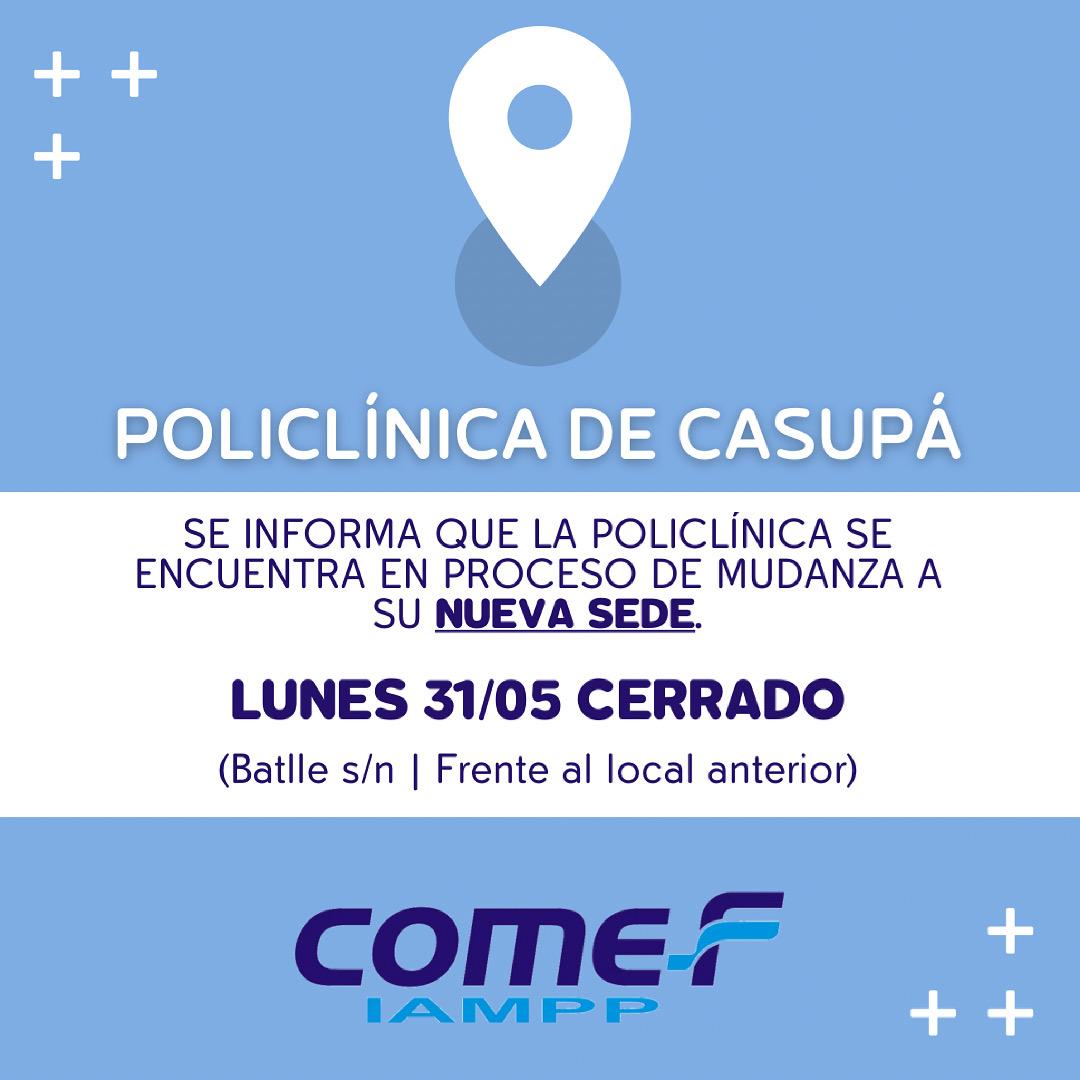 Policlínica de COMEF de Casupá estará cerrada el próximo lunes por mudanza