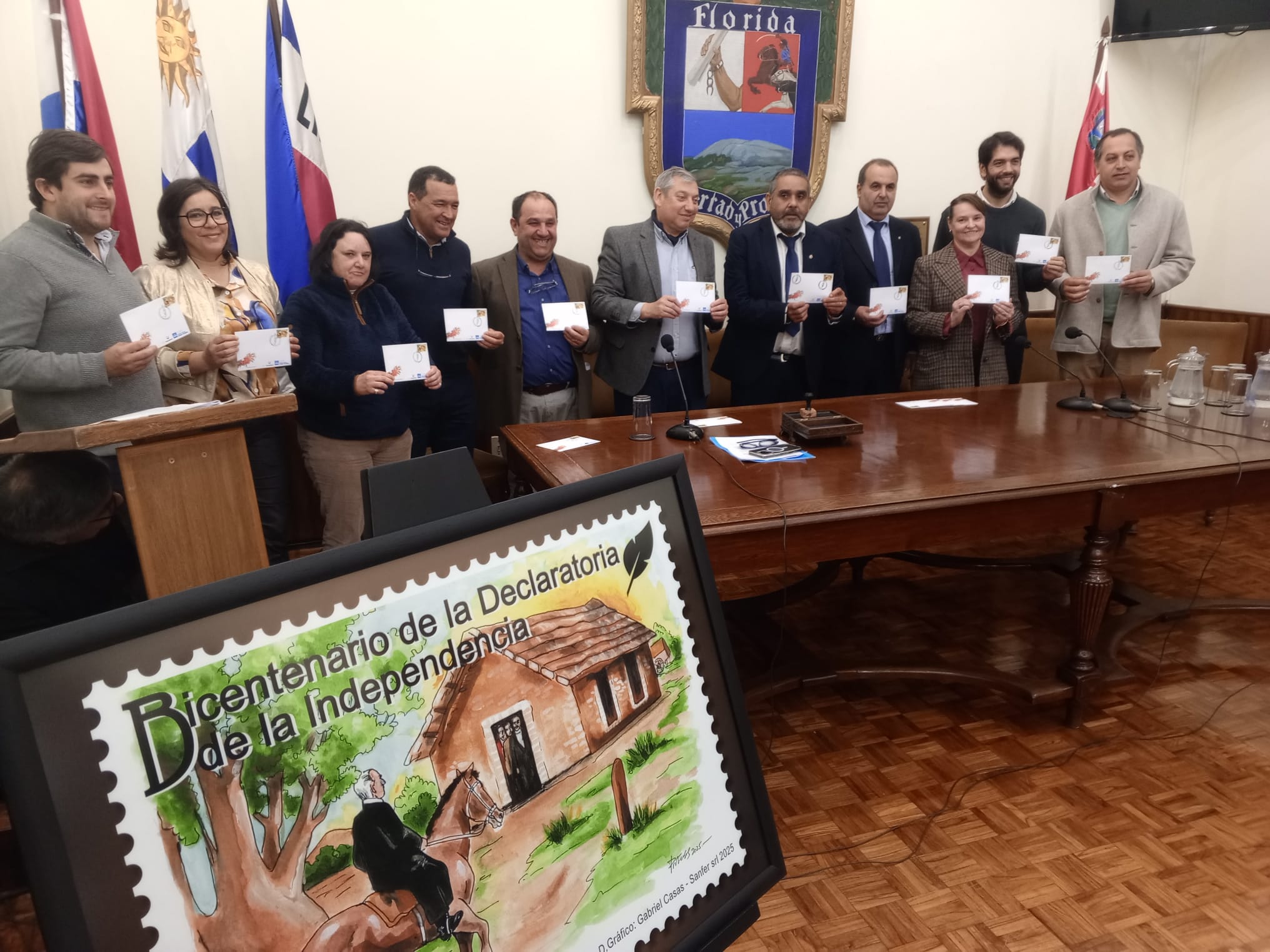 Presentaron en Florida el sello postal conmemorativo del Bicentenario de la Independencia