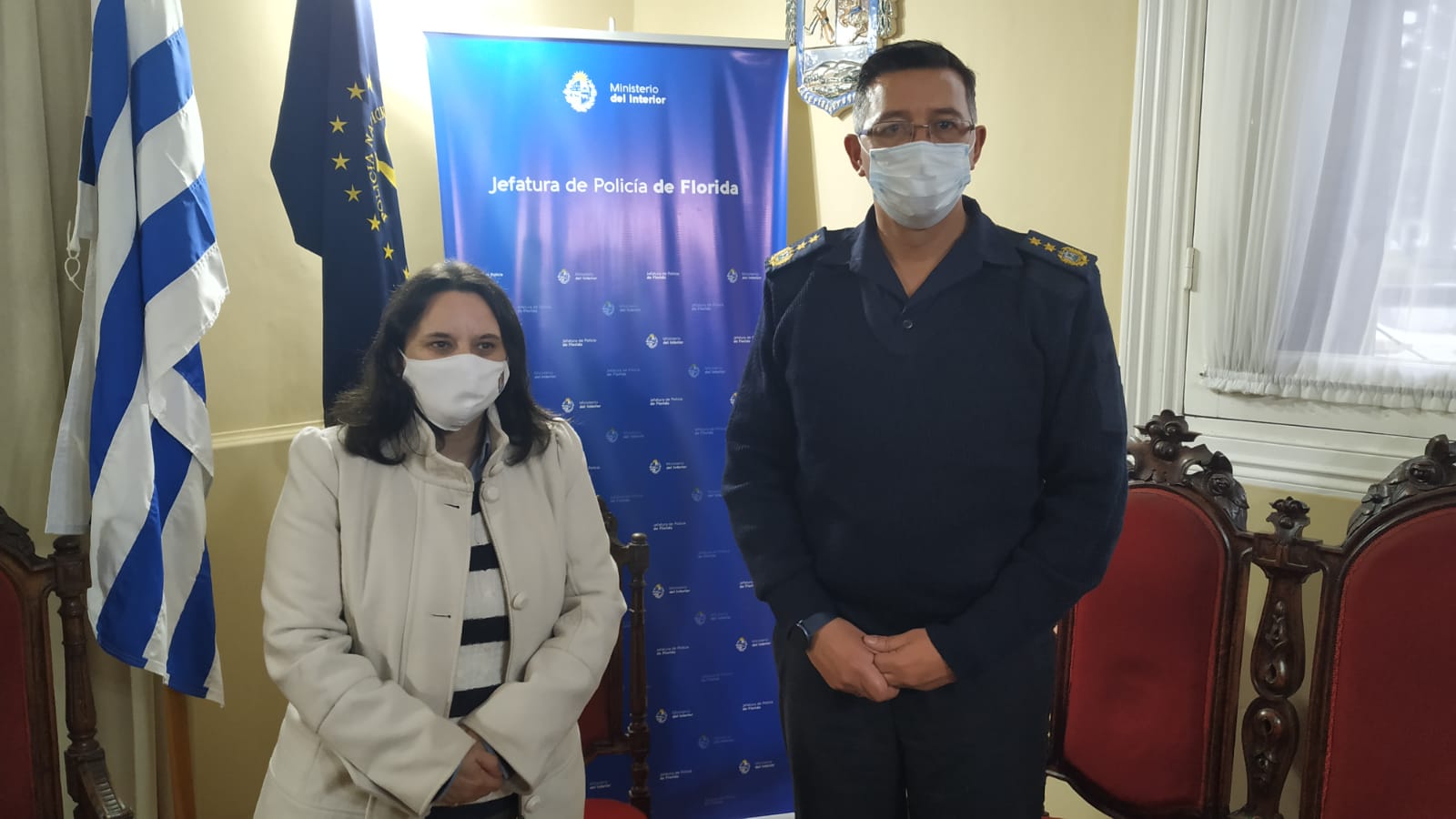 Reunión entre la presidente de la Junta Departamental y el nuevo Jefe de Policía de Florida