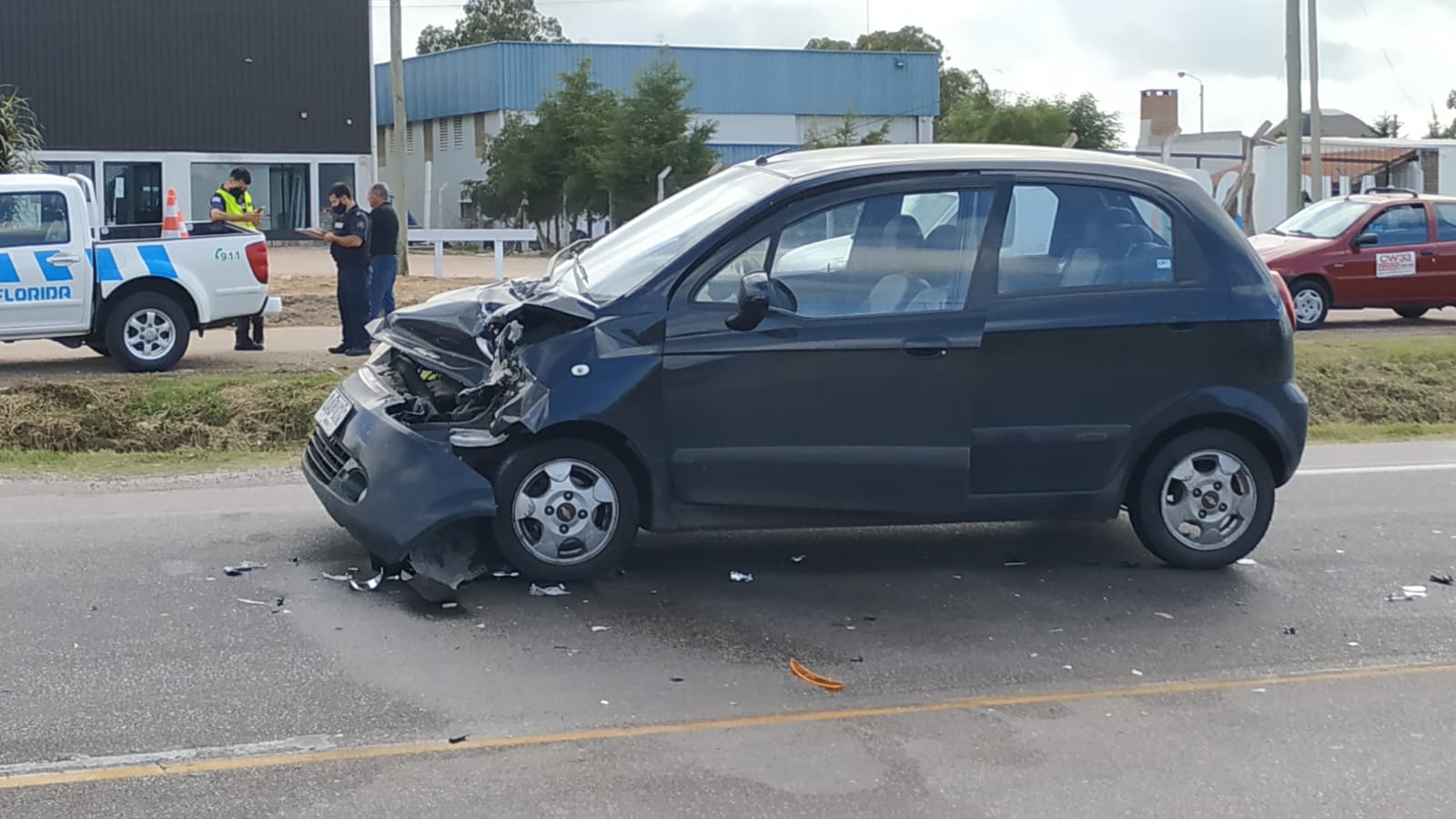 Se registró un siniestro de tránsito en ruta 5 y calle 24 de Abriljpg