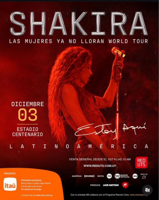 Shakira vuelve a Uruguay