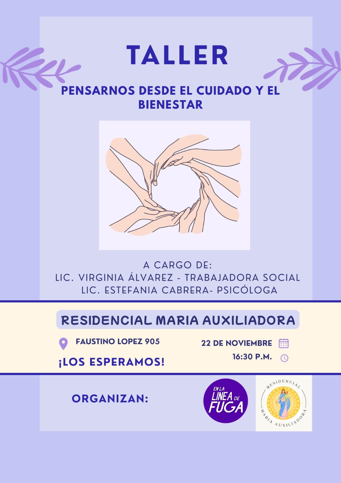 Taller Pensarnos desde el cuidado y el bienestar