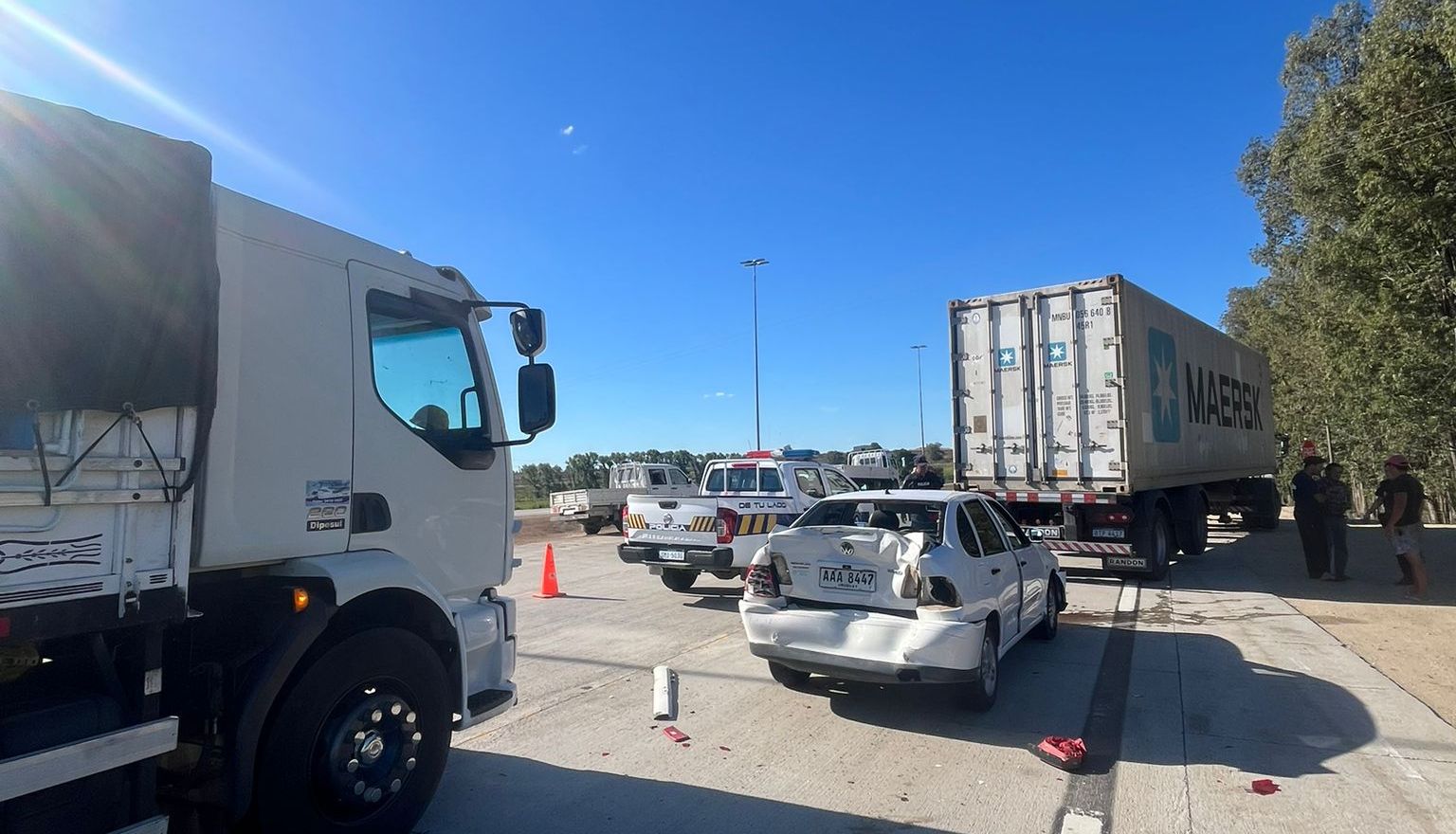 Triple choque en km 105.800 de ruta 5 3