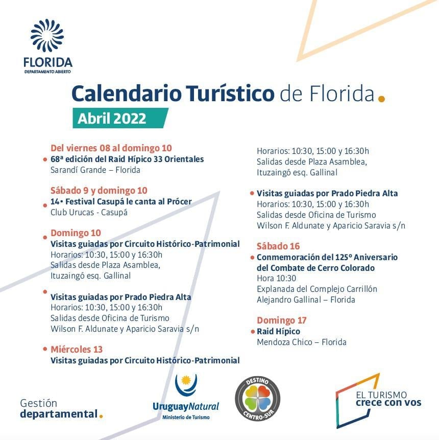 calendario turistico abril