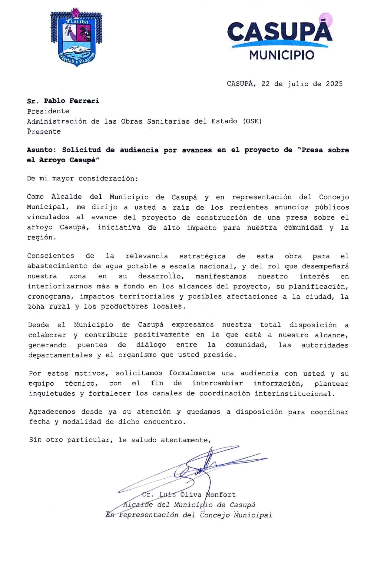 carta lucho oliva