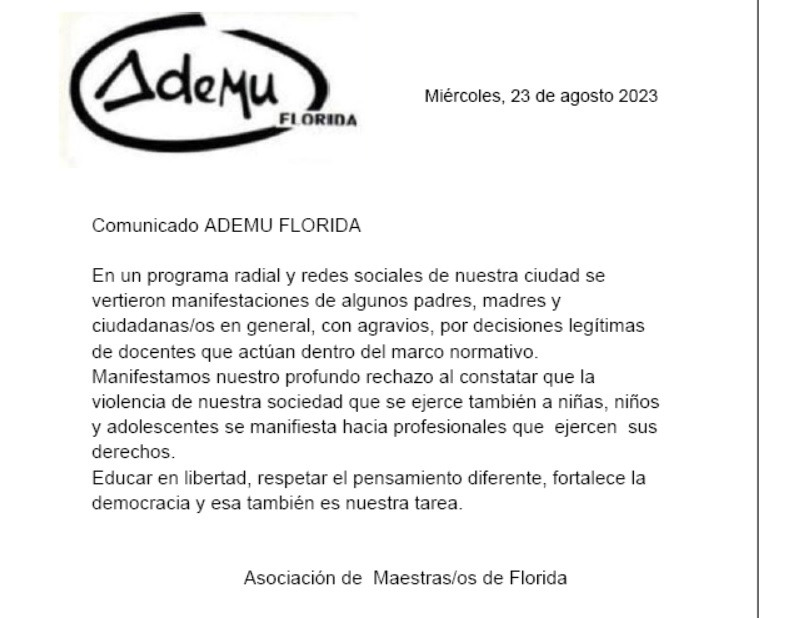 comunicado ADEMU 23 8 23