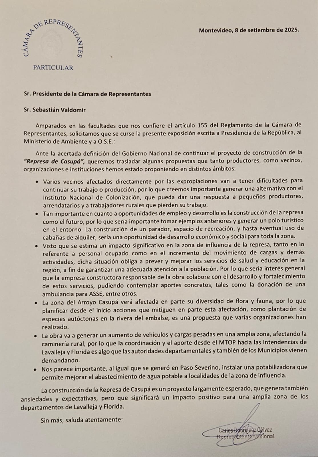 comunicado carapa 8 9 25