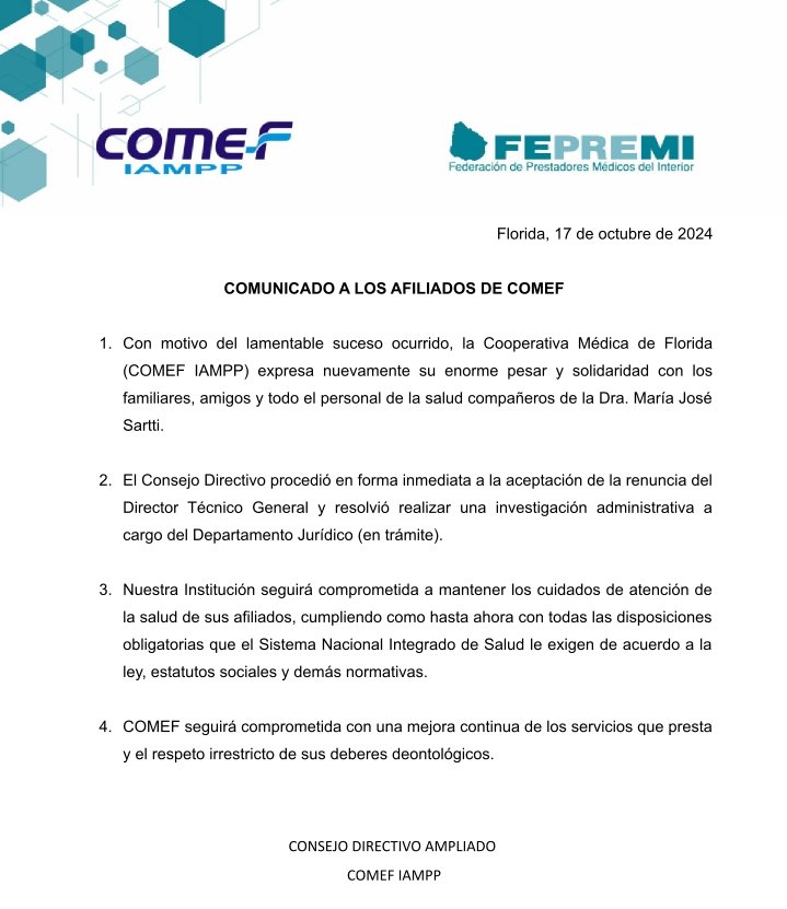 comunicado de comef