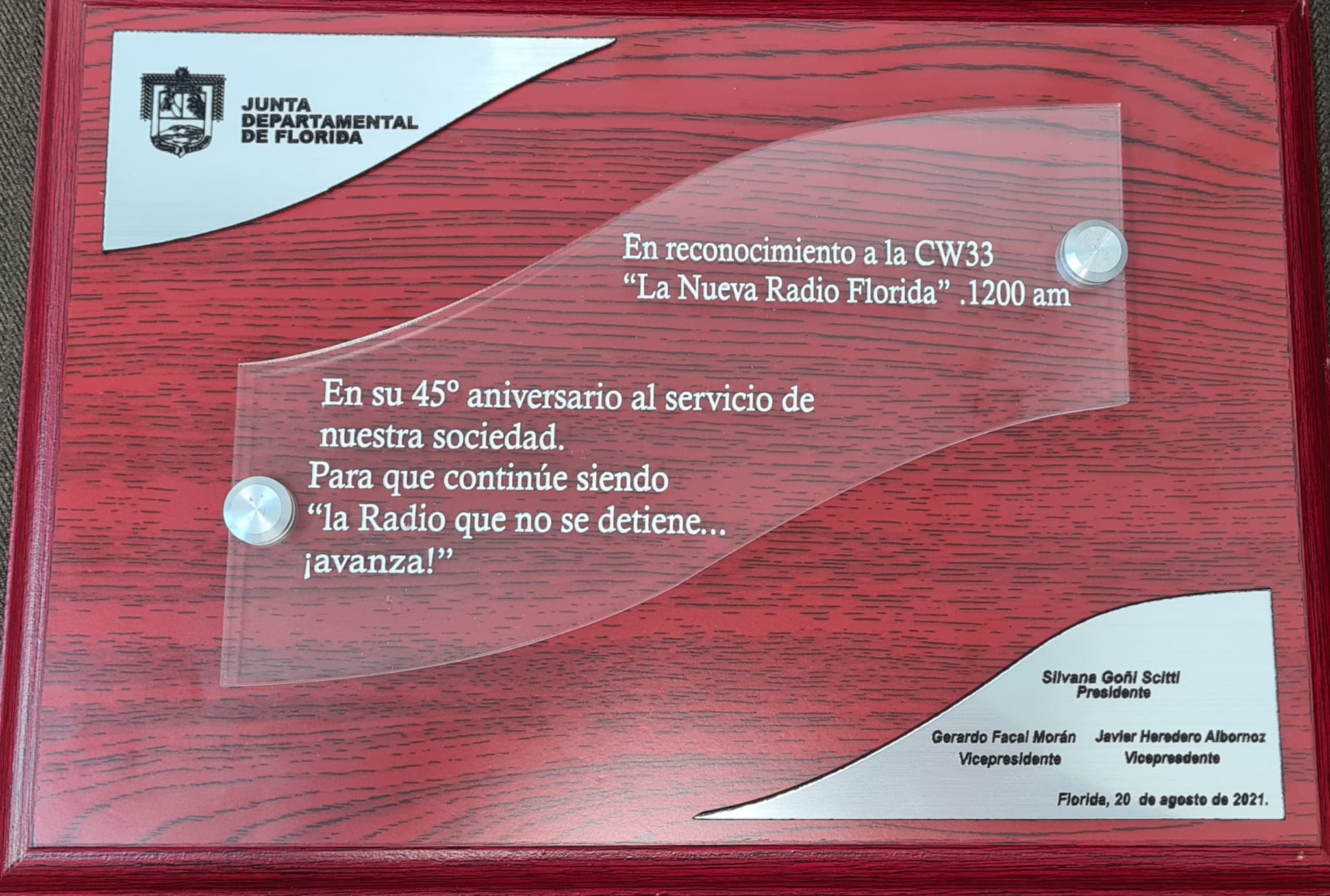 Junta Departamental de Florida homenajeó a la 33 9