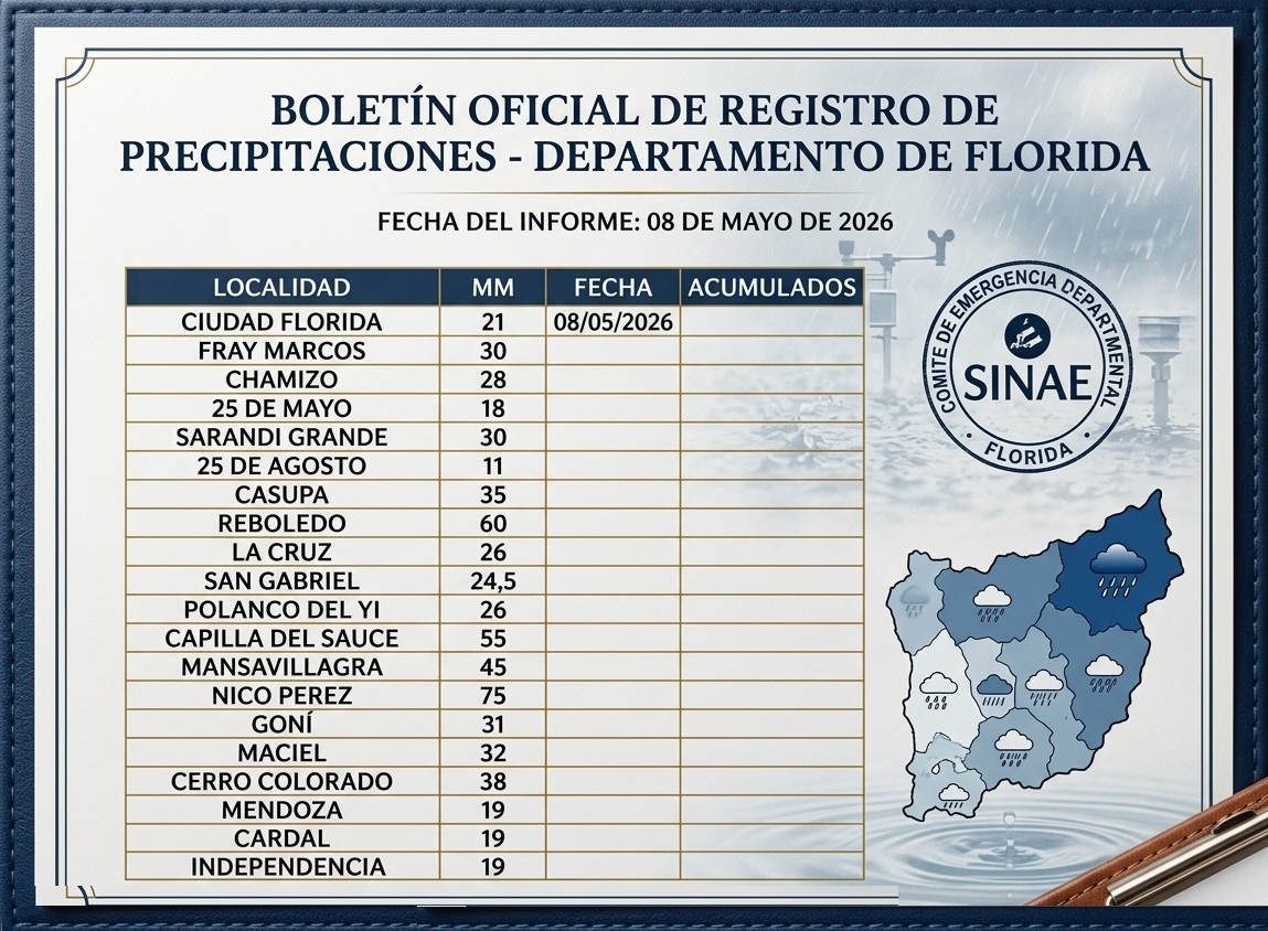 informe de lluvias 8 5 26