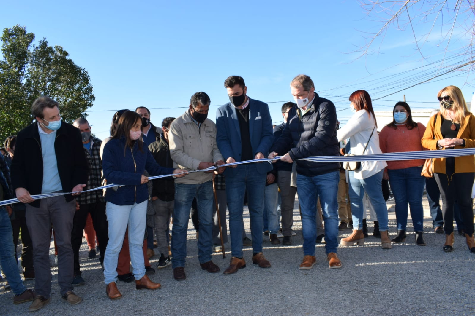 Inauguración de 15 cuadras de tratamiento bituminoso en Sarandí Grande